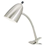 Pro Track® Brushed Steel Gooseneck Headboard Clip Lamp