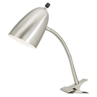 Pro Track® Brushed Steel Gooseneck Headboard Clip Lamp