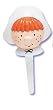 Thanksgiving Pilgrim Girl - 4 Inch Cake Decorating Pick - 6 ct