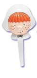 Thanksgiving Pilgrim Girl - 4 Inch Cake Decorating Pick - 6 ct