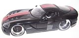 Jada Toys 1/24 Scale Diecast Big Time Muscle 2008 Dodge Viper Srt10 in Color Black with Red Stripes