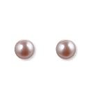 Fresh by Honora Cultured Freshwater Plum Pearl Button Earrings