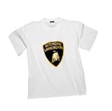 Lamborghini White Crest Logo Tee