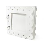 Plain & Simple White Core Chip Albums 10 Pages-Scalloped Eyelet 6