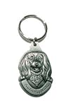 Pewter Cavalier King Charles Cavalier Key Chain Ring Made in the USA