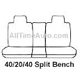 Coverking Velour Custom Fit Seat Covers - Black, Middle Row Seats. Mercedes-Benz M-Class (W163 body style), Second Row, 60/40 split bench, note: armrest not covered due to liner 2000 - 2002