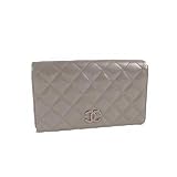 **限定SALE**CHANEL：シャネル 2011〜12年秋冬新作 エナメルキルティング二つ折り財布 パールグレー 並行輸入 CHANEL 財布 限定