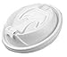 Dart 16RCLW-1 Optima Reclosable Lid for Foam Cups and Containers, White, 100 Piece