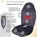 Massage Car Seat and Chair Cushion. 5 Massage Modes with Heat Timer and Remote. 12v Auto Adapter Inc