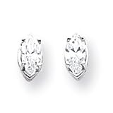 14k Cubic Zirconia Diamond marquis stud earring XE103WCZ