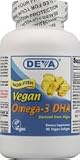 DEVA Vegan Vitamins Vegan DHA (Algae) 200mg Vegan Softgels, 90-Count Bottle