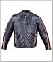 Motorcycle Jackets - Mens Vented Leather Motorcycle Jacket MJ413 Black Brown