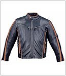 Vented Men's Leather Motorcycle Jacket MJ413BlackBrown Summer Sale