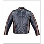 Motorcycle Jackets - Mens Vented Leather Motorcycle Jacket MJ413 Black Brown
