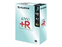 Fuji 5x DVD+R 4,7GB 120min 16x VB