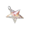 Sterling Silver Clear AB Swarovski Crystal Star Pendant