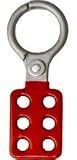 Lockout Tagout Hasps Spark Resistant Die-Cast with Red Coating - 1.5 inch Opening