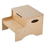 Product details for KidKraft Step 'N Store Kids Storage Step Stool - Natural