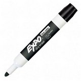 Sanford(R) EXPO2(R) Low-Odor Dry-Erase Markers, Bullet Point, Black, Pack of 12