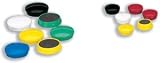 5 Star Office Round Plastic Covered Magnets 25mm Assorted