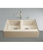 Kohler K-6534-4U-FE Hawthorne Apron-Front, Undercounter Kitchen Sink with Four-Hole Oversized Centers, Frost