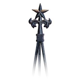 Star Finial Natural to Rusted Garden Vine Tripod Trellis by Arbors and Trellises