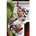 Bucilla 18'' Felt Applique Kit-Snow Fun Stocking