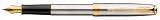 Parker Sonnet Fountain Pen Stainless Steel with 23k Gold-plated Nib and Gold Trim Ref S0809120