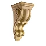 9-1/2H X 4-3/4W X 5-3/4D, Hand Carved Hard Wood Corbel, (Zakros Designs)