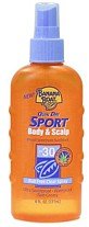 Banana Boat Quik Dri Sport Body & Scalp Spray Sunscreen SPF 30: 6 OZ