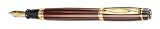 Waterford Kilbarry Fountain Pen with Medium Nib, Amber Guilloche Transparent Lacquer Finish with Gold Accents (WF/450/GGA)