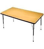 24″ x 36″ Activity Table with Adjustable Standard Legs – Wood Grain