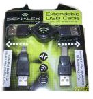 Sumnique - Extendable USB CABLE WITH 2 ADAPTORS For Digital Cameras & Mp3 Players