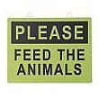 Please Feed The Animals - Heavy Metal Indoor Sign 10-1 2-in x 13-1 2-in