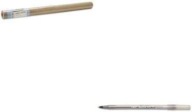 KITBICGSM11BKCML1119057 - Value Kit - Caremail Recycled Kraft Paper (CML1119057) and BIC Round Stic Ballpoint Stick Pen (BICGSM11BK)