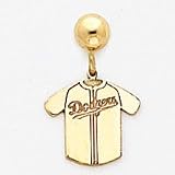 14K Los Angeles Dodgers Jersey Post Dangle Earrings