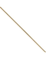 14k Gold .80mm Round Snake Chain 14 Inches