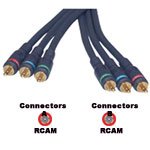 CABLES TO GO 50FT VIDEO COMPONENT CABLE 3-RCA/3-RCA M/M VELOCITY (#29113) (Retail)
