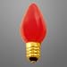 C7 RED SIGN LIGHT BULB 7 WATTS CANDELABRA BULB 130 VOLTS 3500 HOURS