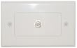 F-Pin Coupler, Female / Female, TV Plate Decora Ivory