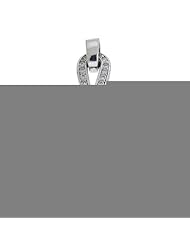 14K White Gold 0.87cttw Round Diamond Pendant