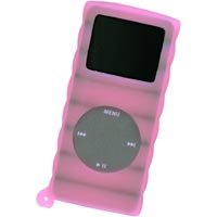Cellet Silicone Case Cellet iPod Nano Pink Curve Silicone Case with Strap