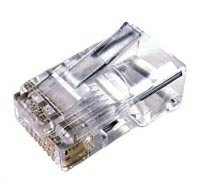 RJ45 Stranded Connector 25 Pk Gray.