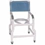 PVC Shower Commode Chair w/ Stability Base