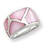 Sterling Silver Pink Mother of Pearl Ring