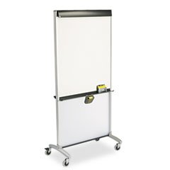 See * 3-in-1 Presentation Easel, Dry-Erase, 33 1/2 x 39 1/2, Silver Frame