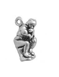 Sterling Silver 3D Auguste Rodins The Thinker Or The Poet Statue Charm