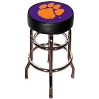 Clemson Tigers Double Rung Vinyl Swivel Bar Stool 