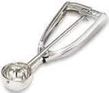 Disher, Size 30, stainless, universal squeeze hand