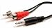 Cable, Sound Card to Speakers, 6', 3.5mm to (2) RCA